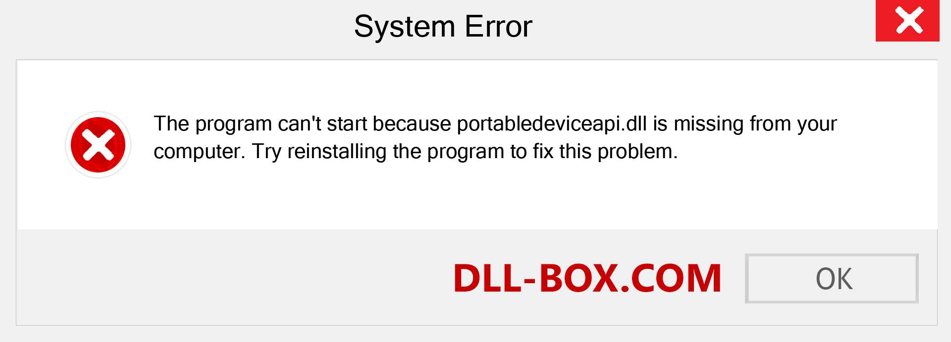  portabledeviceapi.dll file is missing?. Download for Windows 7, 8, 10 - Fix  portabledeviceapi dll Missing Error on Windows, photos, images