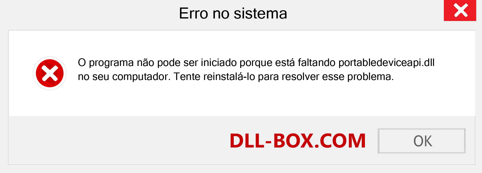 Arquivo portabledeviceapi.dll ausente ?. Download para Windows 7, 8, 10 - Correção de erro ausente portabledeviceapi dll no Windows, fotos, imagens